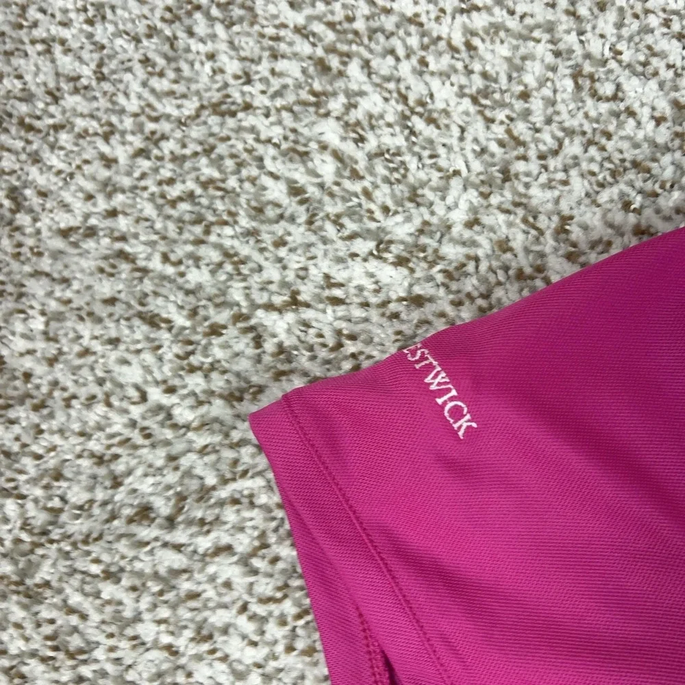 Nike Polo Shirt Womens Large Pink Dri Fit Short Sleeve Golf Top Collared Sport